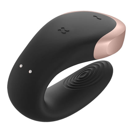 Satisfyer Double Love Luxe Partner Vibrator - zwart - Erotiekvoordeel.nl