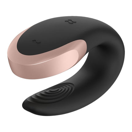 Satisfyer Double Love Luxe Partner Vibrator - zwart - Erotiekvoordeel.nl