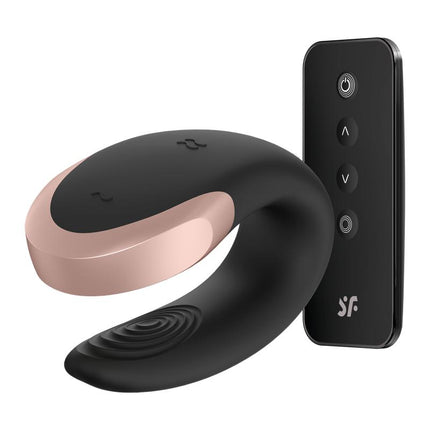 Satisfyer Double Love Luxe Partner Vibrator - zwart - Erotiekvoordeel.nl