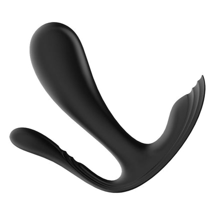 Satisfyer Draagbare Vibrator met Anaal Stimulator TOP SECRET PLUS - zwart-Erotiekvoordeel.nl