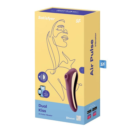 Satisfyer Dual Kiss Luchtdruk + G-Spot Vibrator 2-in-1 met APP control - Paars-Erotiekvoordeel.nl
