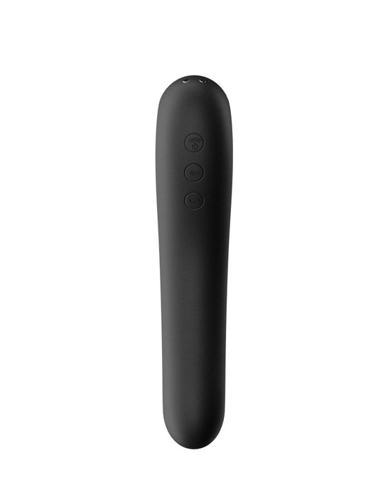 Satisfyer Dual Kiss Luchtdruk + G-Spot Vibrator 2-in-1 met APP control - zwart-Erotiekvoordeel.nl