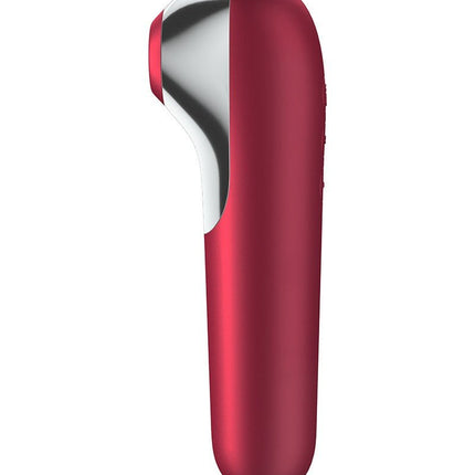 Satisfyer Dual Love Vibrerende Luchtdruk Vibrator met bluetooth en APP control - rood- Erotiekvoordeel.nl