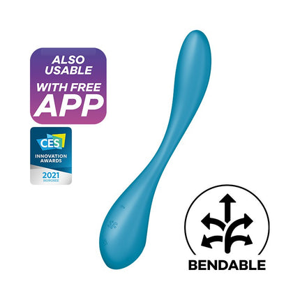 Satisfyer - G-Spot Flex 5+ - Flexibele G-Spot Vibrator (met App Control) - Blauw-Erotiekvoordeel.nl