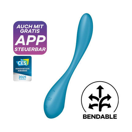 Satisfyer - G-Spot Flex 5+ - Flexibele G-Spot Vibrator (met App Control) - Blauw-Erotiekvoordeel.nl