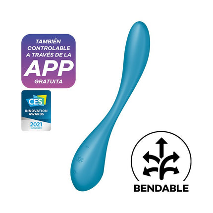 Satisfyer - G-Spot Flex 5+ - Flexibele G-Spot Vibrator (met App Control) - Blauw-Erotiekvoordeel.nl