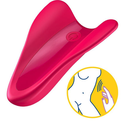 Satisfyer High Fly Vinger Vibrator - rood- Erotiekvoordeel.nl