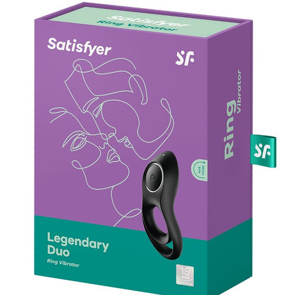 Satisfyer Legendary Duo Cockring - zwart-Erotiekvoordeel.nl
