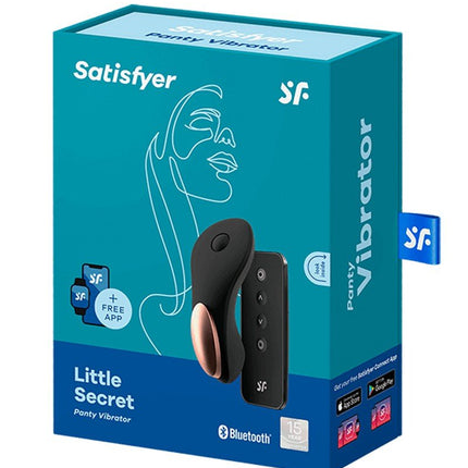 Satisfyer Little Secret Panty Vibrator voor in het slipje met APP control - zwart-Erotiekvoordeel.nl