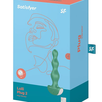 Satisfyer Lolli Plug 2 Vibrerende Buttplug - groen - Erotiekvoordeel.nl