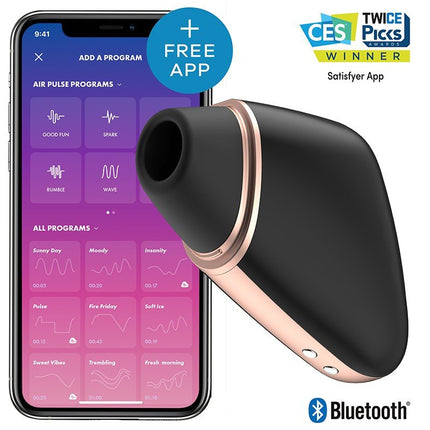 Satisfyer Love Triangle Black APP Connect Clitoris Vibrator - Erotiekvoordeel.nl
