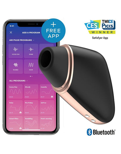 Satisfyer Love Triangle Black APP Connect Clitoris Vibrator - Erotiekvoordeel.nl