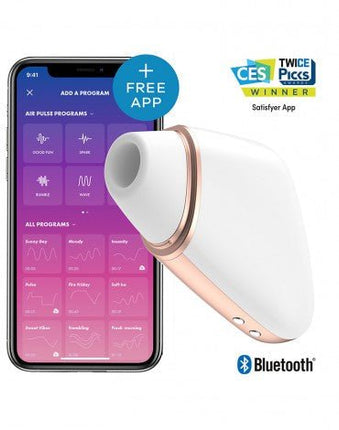 Satisfyer Love Triangle White APP Connect Clitoris Vibrator - Erotiekvoordeel.nl
