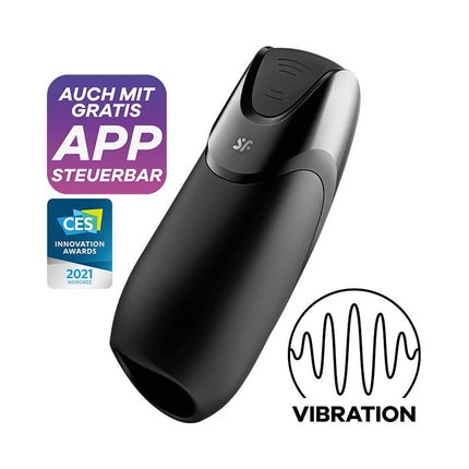 Satisfyer - Men Vibration+ (met App Control) - Masturbator - Zwart-Erotiekvoordeel.nl