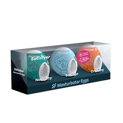 Satisfyer Mini Masturbator 3 stuks - NAUGHTY, SAVAGE, CRUNCHY-Erotiekvoordeel.nl