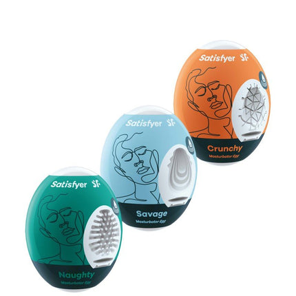 Satisfyer Mini Masturbator 3 stuks - NAUGHTY, SAVAGE, CRUNCHY-Erotiekvoordeel.nl