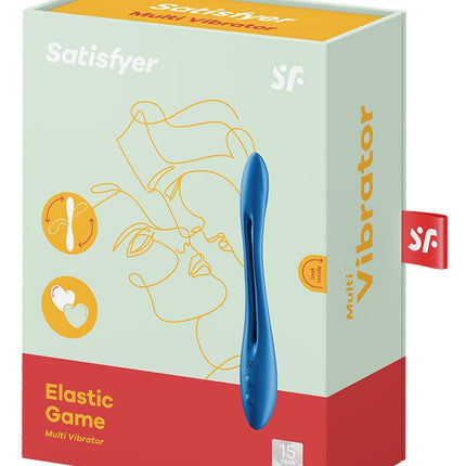 Satisfyer Multifunctionale Buigbare Vibrator ELASTIC GAME - blauw-Erotiekvoordeel.nl