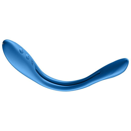 Satisfyer Multifunctionale Buigbare Vibrator ELASTIC GAME - blauw-Erotiekvoordeel.nl