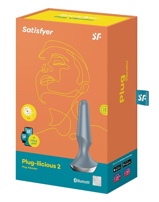 Satisfyer Plug-ilicious 2 Vibrerende Anale Plug met APP control - grijs-Erotiekvoordeel.nl