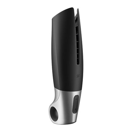 Satisfyer - Power Masturbator Met App Control - Zwart/Zilver-Erotiekvoordeel.nl