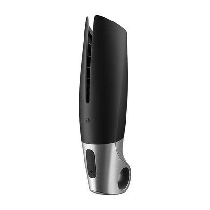 Satisfyer - Power Masturbator Met App Control - Zwart/Zilver-Erotiekvoordeel.nl