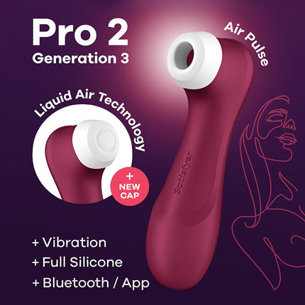 Satisfyer - Pro 2 Generation 3 - Luchtdruk Vibrator (met App Control) - Rood