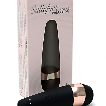 Satisfyer Pro 3 Luchtdruk Vibrator met extra vibratie - zwart - Erotiekvoordeel.nl