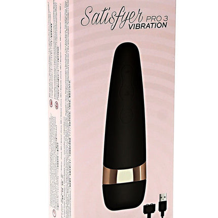 Satisfyer Pro 3 Luchtdruk Vibrator met extra vibratie - zwart - Erotiekvoordeel.nl