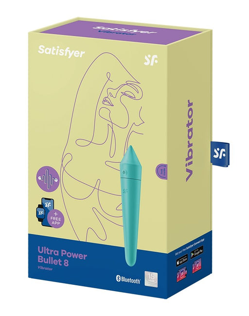 Satisfyer Ultra Power Bullet 8 Bullet Vibrator met APP Control - turquoise-Erotiekvoordeel.nl