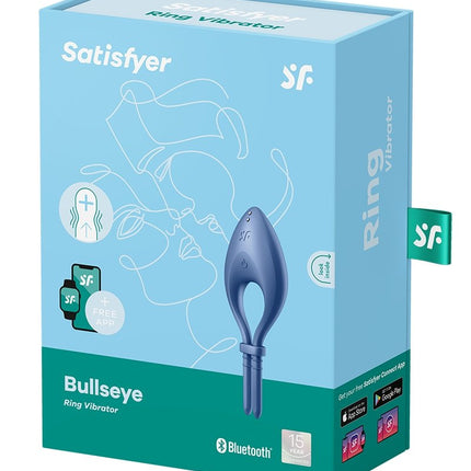 Satisfyer Vibrerende Cockring BULLSEYE met APP control - blauw-Erotiekvoordeel.nl