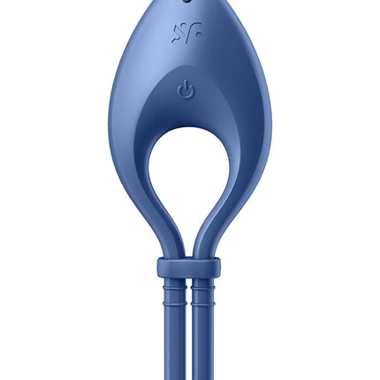 Satisfyer Vibrerende Cockring BULLSEYE met APP control - blauw-Erotiekvoordeel.nl