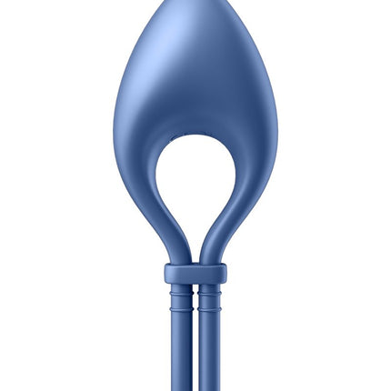 Satisfyer Vibrerende Cockring BULLSEYE met APP control - blauw-Erotiekvoordeel.nl