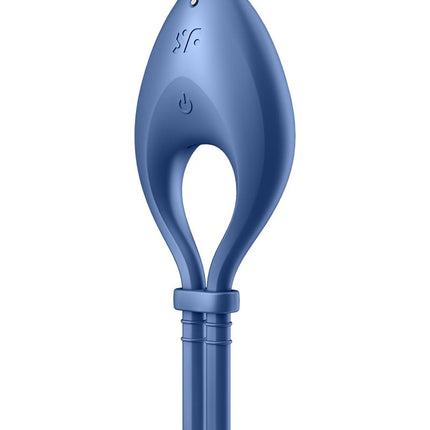 Satisfyer Vibrerende Cockring BULLSEYE met APP control - blauw-Erotiekvoordeel.nl
