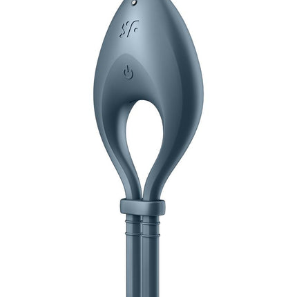 Satisfyer Vibrerende Cockring BULLSEYE met APP control - donkerblauw-Erotiekvoordeel.nl