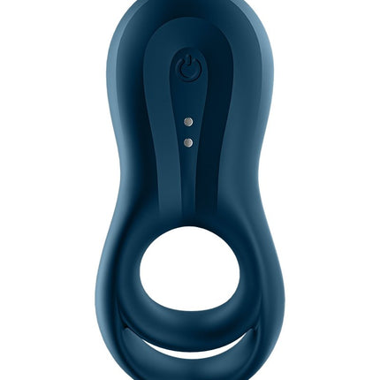 Satisfyer Vibrerende Cockring met Partner Stimulator | Koppel Vibrator EPIC DUO - blauw-Erotiekvoordeel.nl