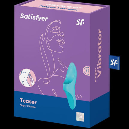Satisfyer Vinger Vibrator TEASER - turquoise-Erotiekvoordeel.nl