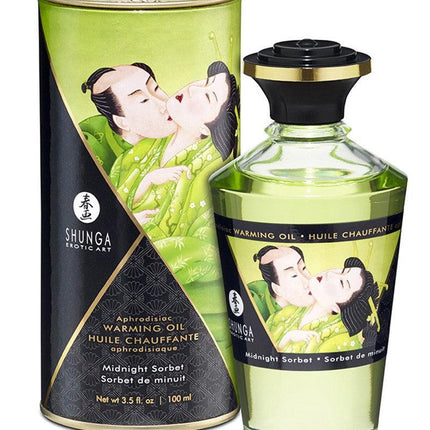 Shunga Aphrodisiac Warming Oil Midnight Sorbet - Erotiekvoordeel.nl