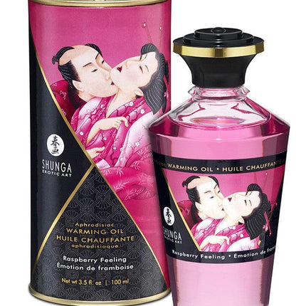 Shunga Aphrodisiac Warming Oil Raspberry Feeling - Erotiekvoordeel.nl