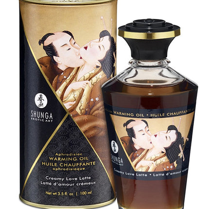 Shunga - Aphrodisiac - Verwarmende Olie Voor Erogene Zones - Om te Kussen/Likken - Creamy Latte-Erotiekvoordeel.nl