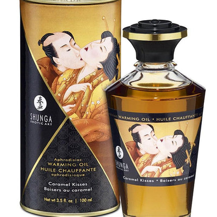 Shunga Aphrodisiac Warming Oil Caramel kisses - Erotiekvoordeel.nl