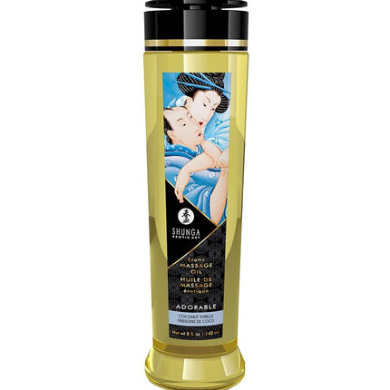 Shunga Massageolie Adorable Coconut - 240 ml - Erotiekvoordeel.nl