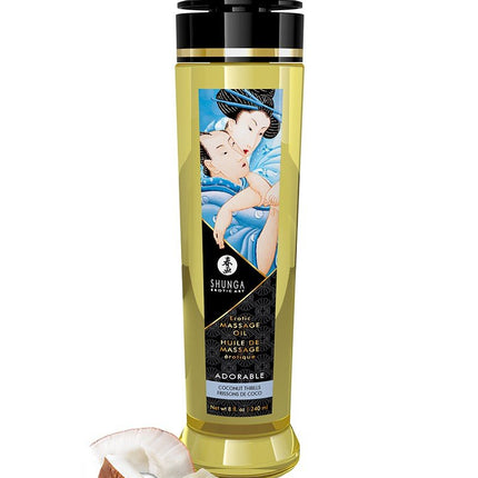 Shunga Massageolie Adorable Coconut - 240 ml - Erotiekvoordeel.nl
