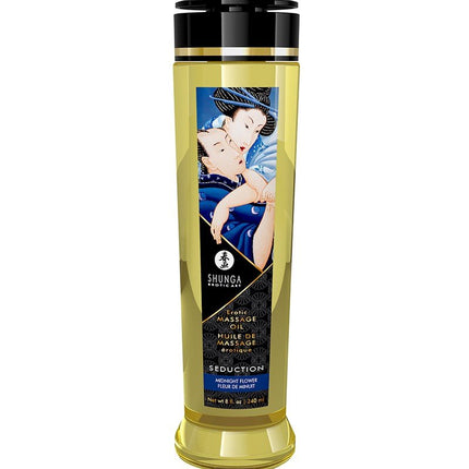 Shunga Massageolie Seduction Midnight Flower - 240 ml - Erotiekvoordeel.nl