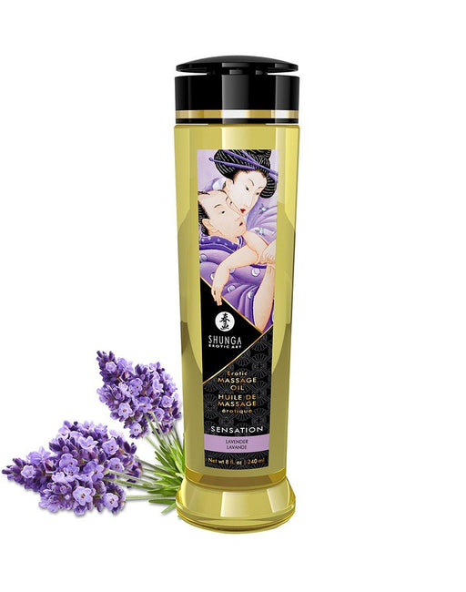 Shunga Massageolie Sensation Lavender - 240 ml - Erotiekvoordeel.nl