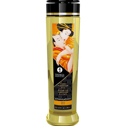 Shunga Massageolie Stimulation Peach - 240 ml - Erotiekvoordeel.nl