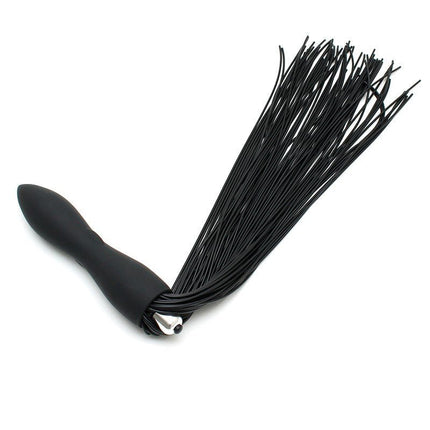 Siliconen Flogger Zweep met Vibrerende Dildo-Erotiekvoordeel.nl