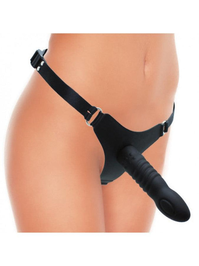 Siliconen Strap-on / voorbinddildo harnasje met dildo - Erotiekvoordeel.nl