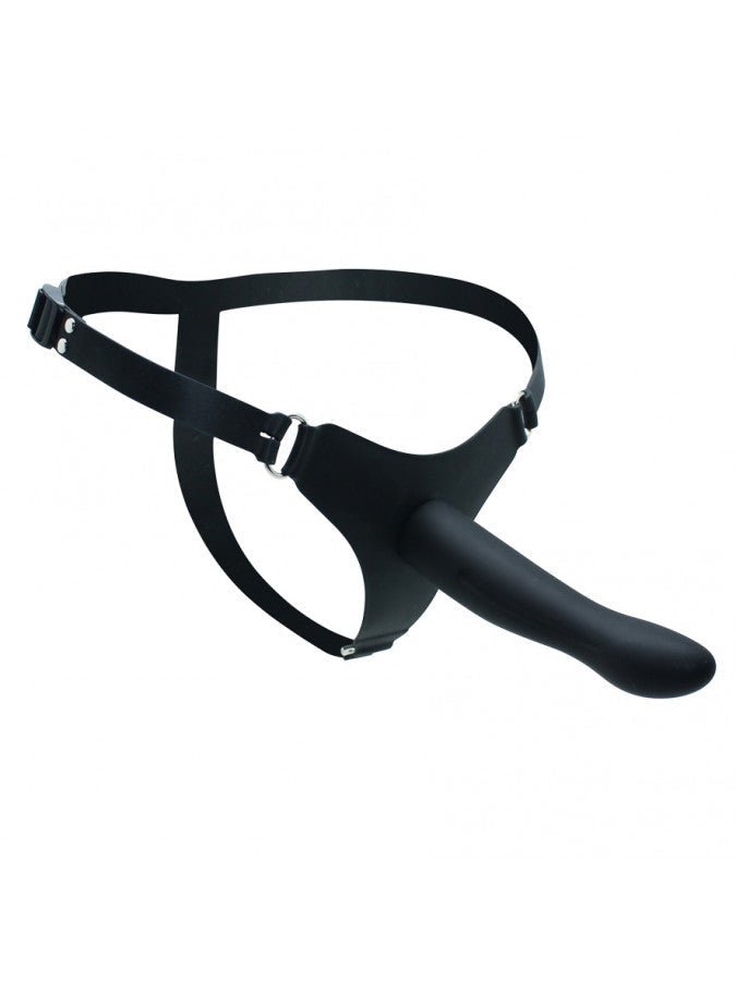 Siliconen Voorbinder / strap-on / pegging harnas met dildo verwisselbaar - Erotiekvoordeel.nl