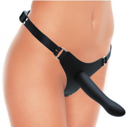 Siliconen Voorbinder / strap-on / pegging harnas met dildo verwisselbaar - Erotiekvoordeel.nl