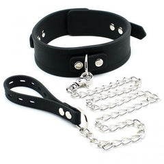Siliconen collar met hondenriem - Erotiekvoordeel.nl